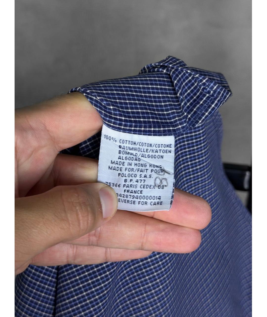 POLO RALPH LAUREN Темно-синяя хлопковая кэжуал рубашка, фото 7