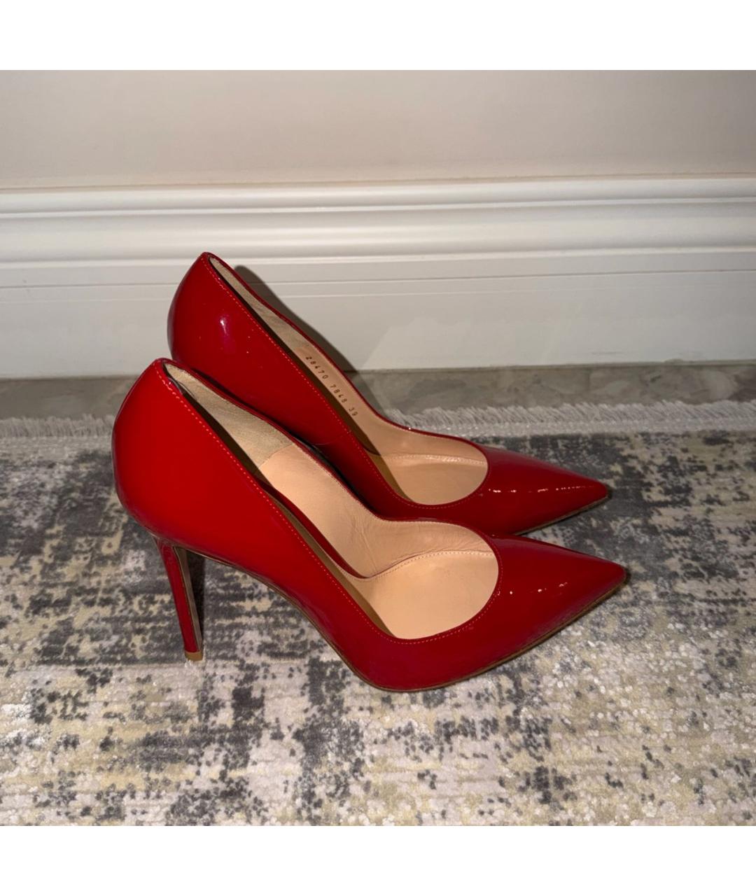 GIANVITO ROSSI Красные туфли из лакированной кожи, фото 4