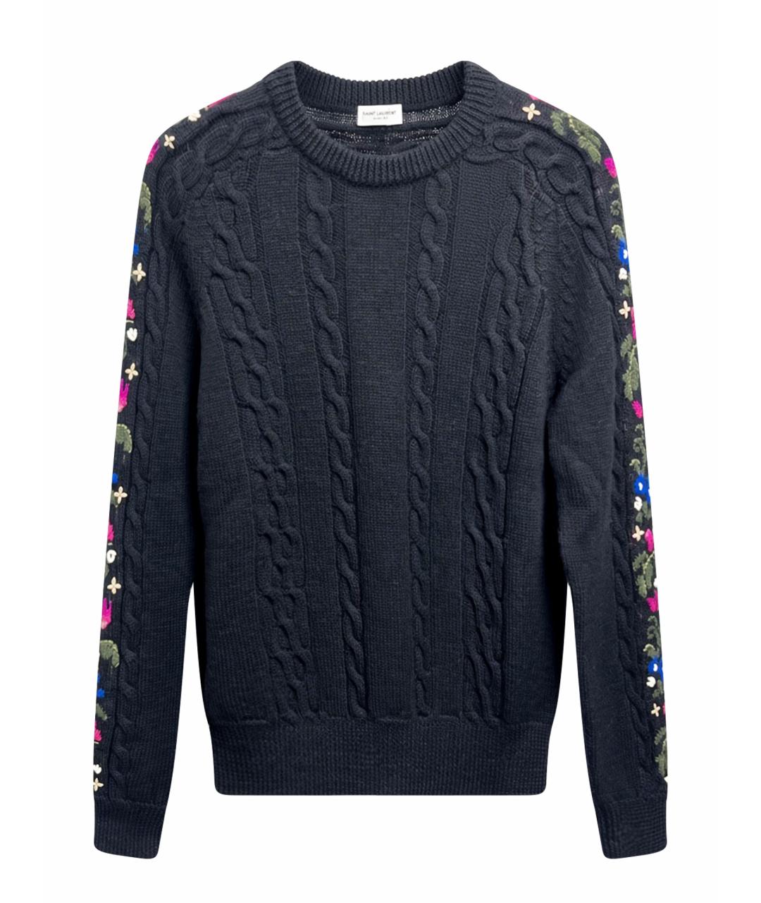 SAINT LAURENT Черный шерстяной джемпер / свитер, фото 1