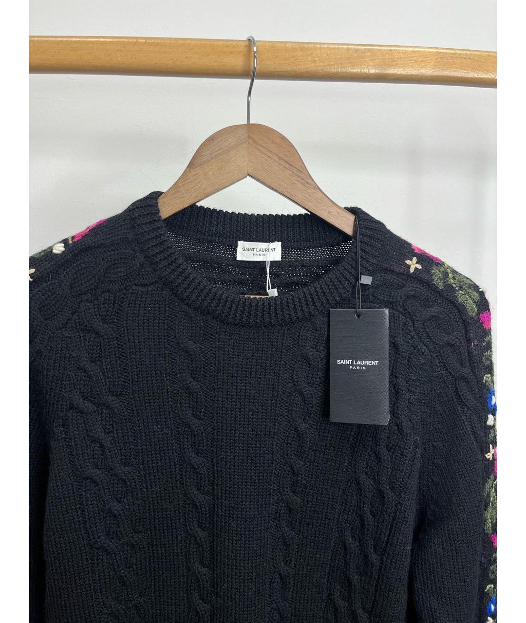 SAINT LAURENT Черный шерстяной джемпер / свитер, фото 2