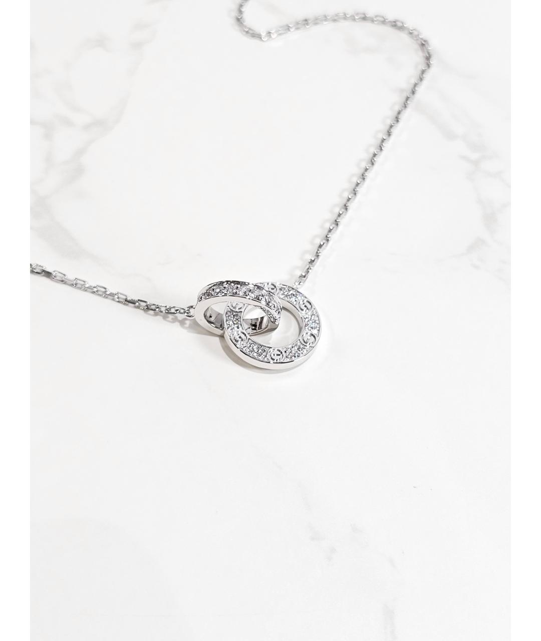 CARTIER Серебряное колье из белого золота, фото 2