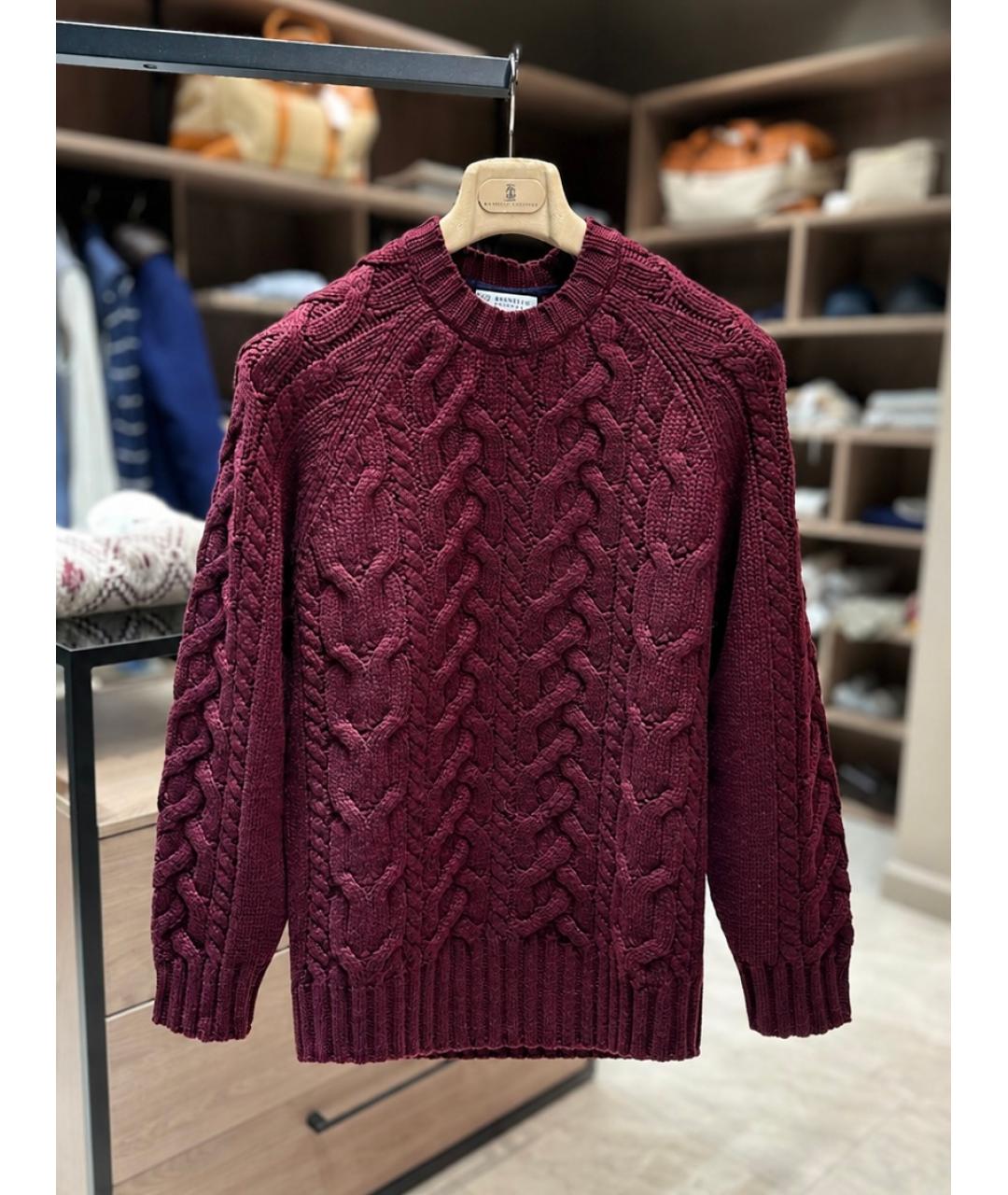 BRUNELLO CUCINELLI Фиолетовый кашемировый джемпер / свитер, фото 2