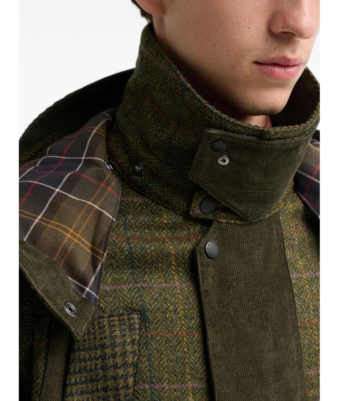 BARBOUR Зеленая шерстяная куртка, фото 6