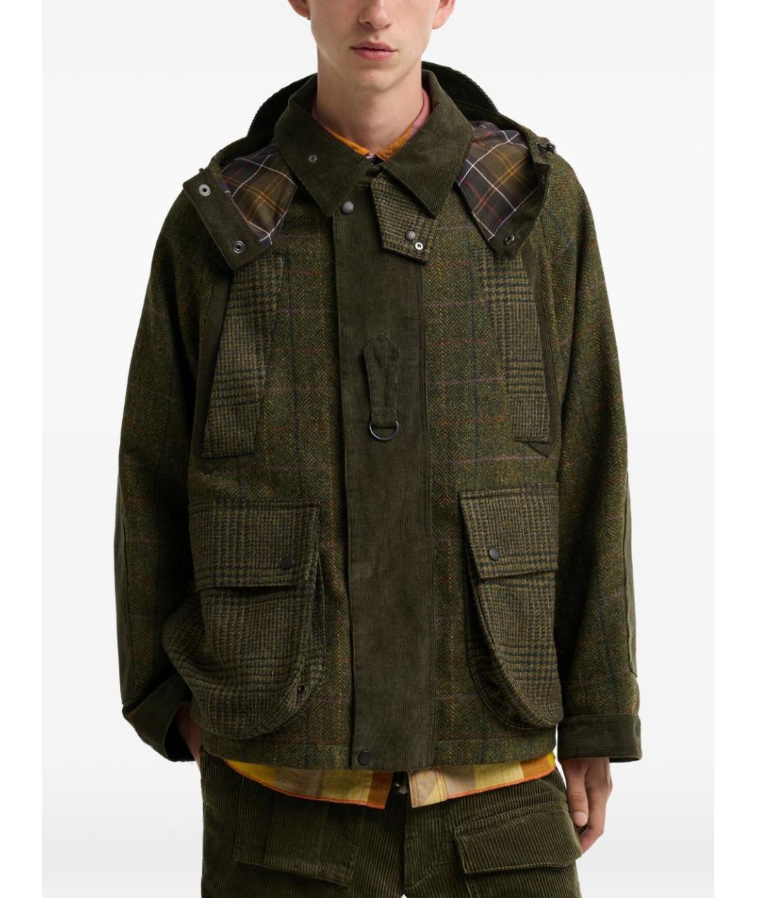 BARBOUR Зеленая шерстяная куртка, фото 4