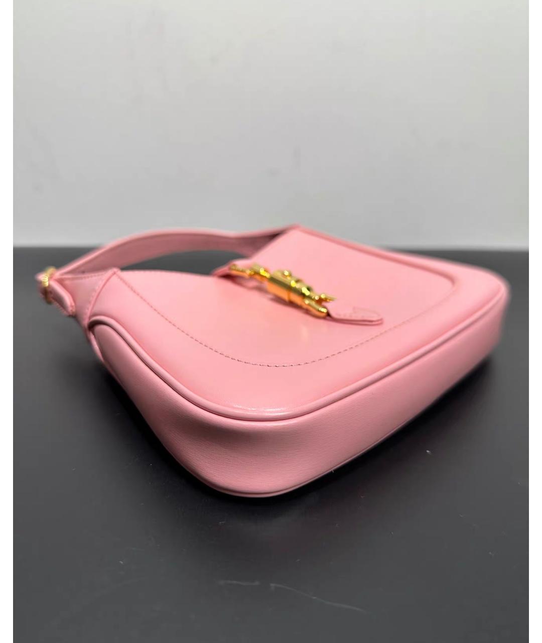 GUCCI Розовая кожаная сумка с короткими ручками, фото 7