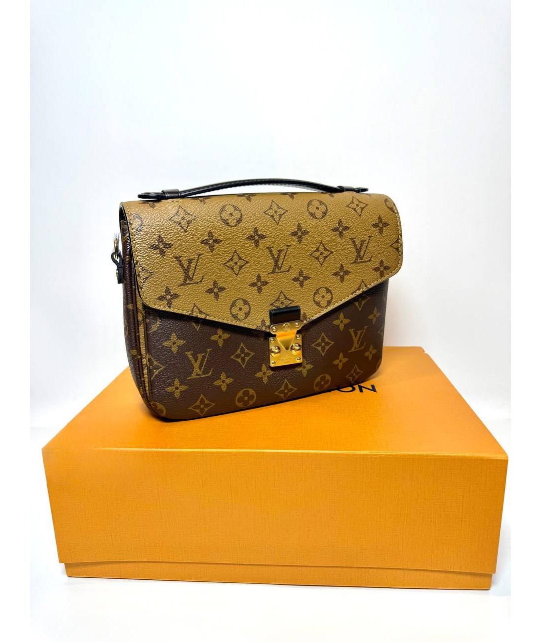 LOUIS VUITTON Бежевая сумка с короткими ручками из канвы, фото 2