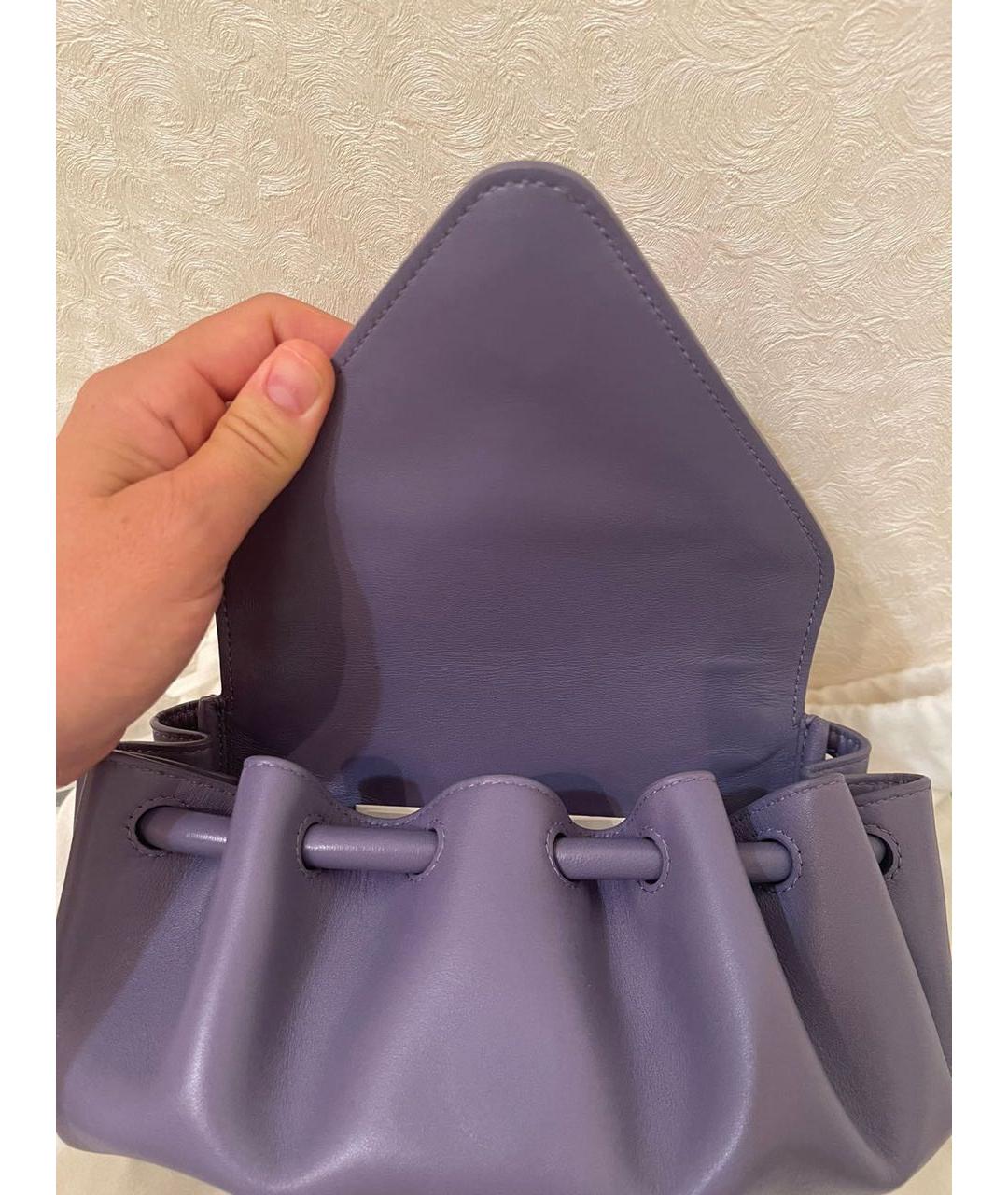 BOTTEGA VENETA Фиолетовая кожаная сумка через плечо, фото 6