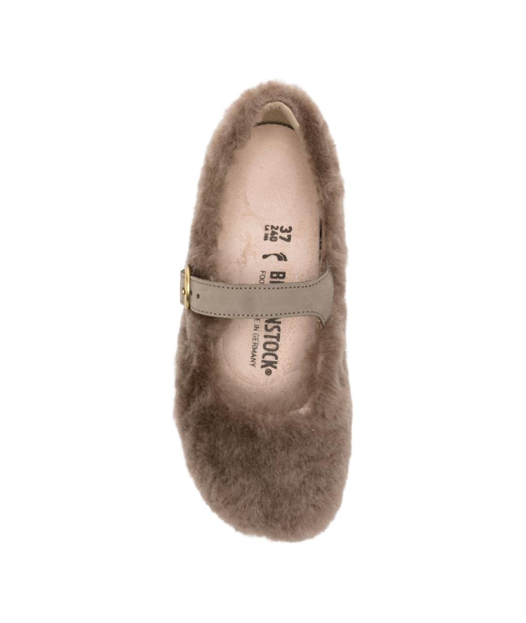 BIRKENSTOCK Бежевые кожаные балетки, фото 3