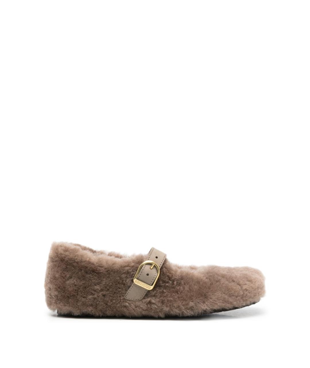 BIRKENSTOCK Бежевые кожаные балетки, фото 1