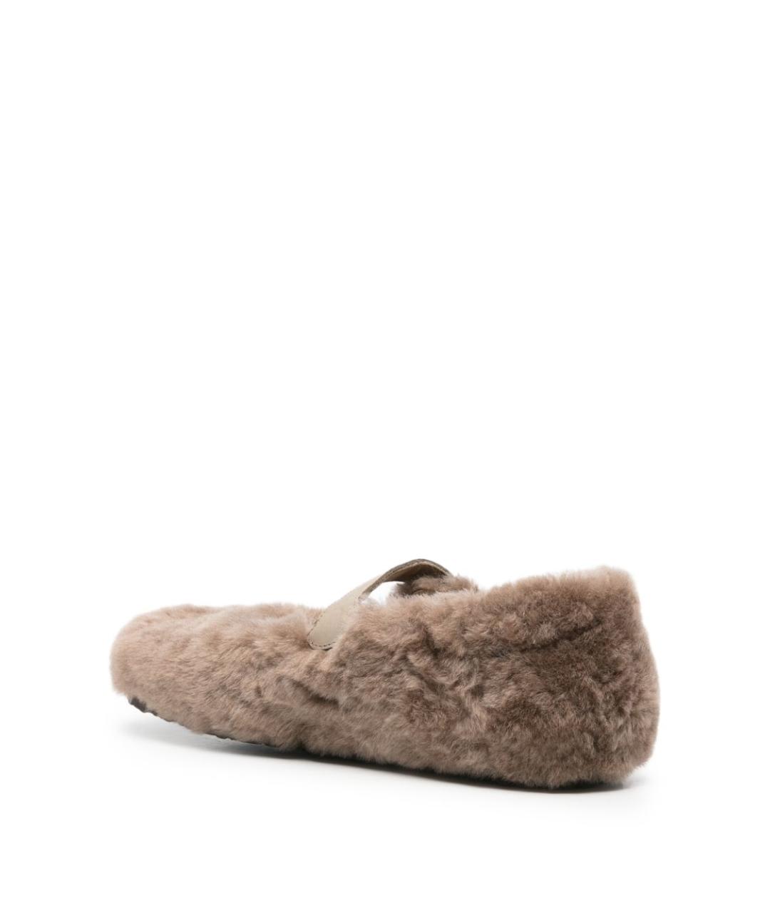 BIRKENSTOCK Бежевые кожаные балетки, фото 4