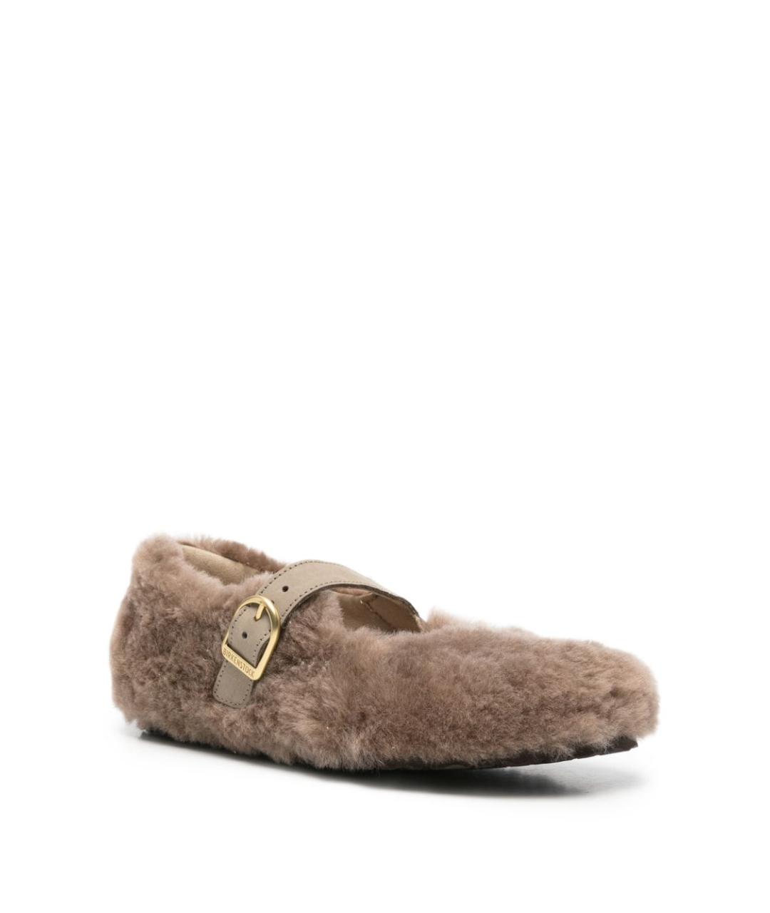 BIRKENSTOCK Бежевые кожаные балетки, фото 2