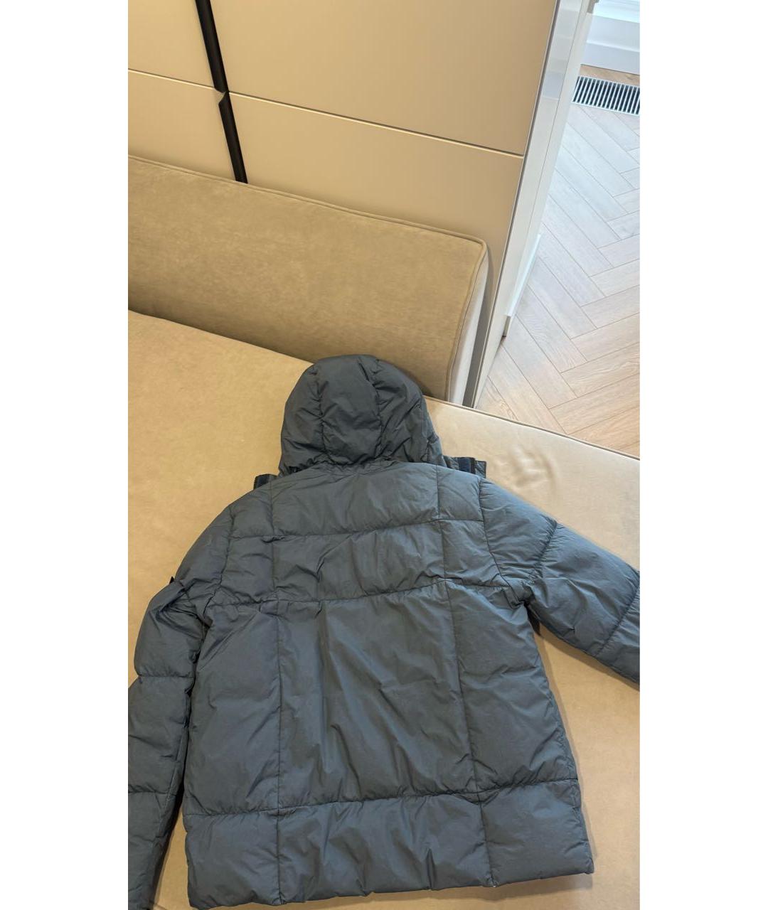STONE ISLAND Синий полиамидовый пуховик, фото 2