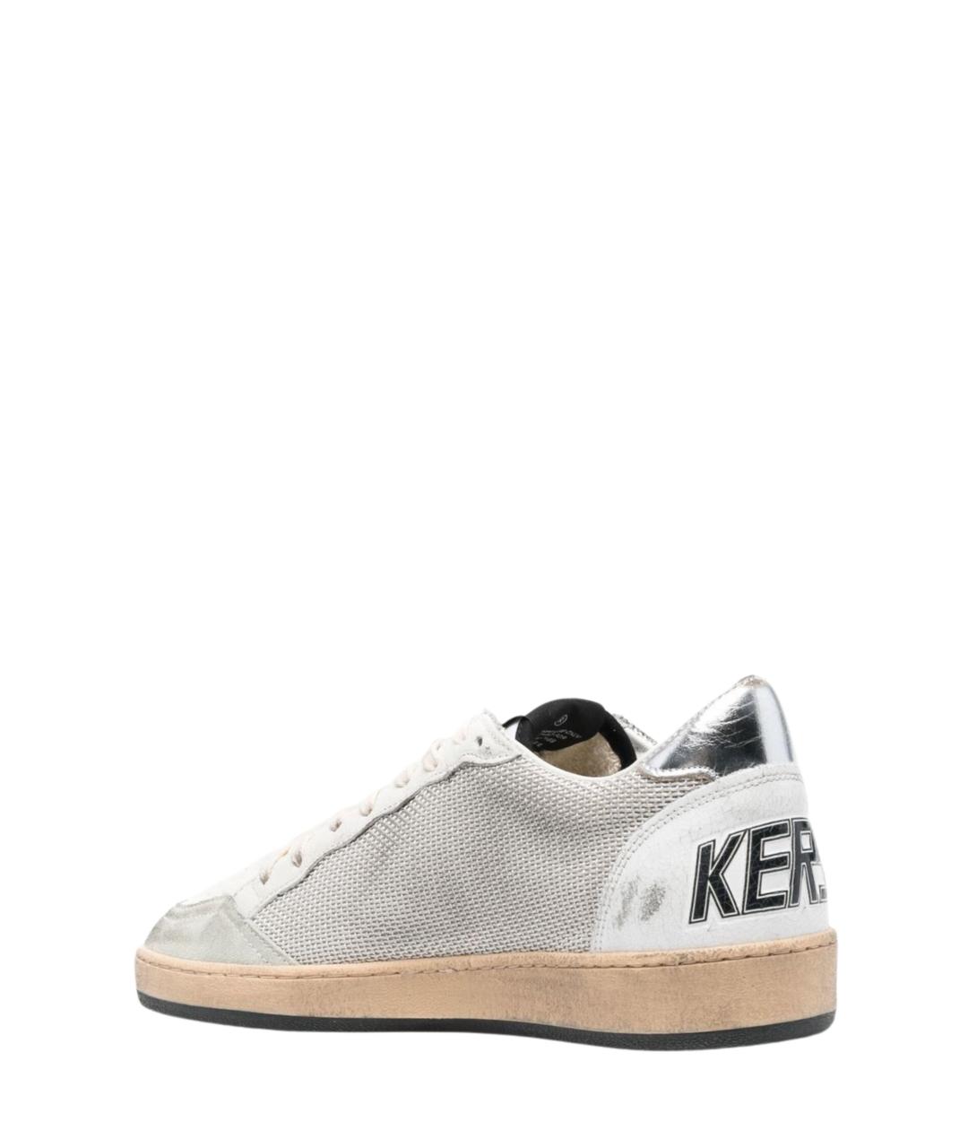 GOLDEN GOOSE Серые текстильные низкие кроссовки / кеды, фото 3