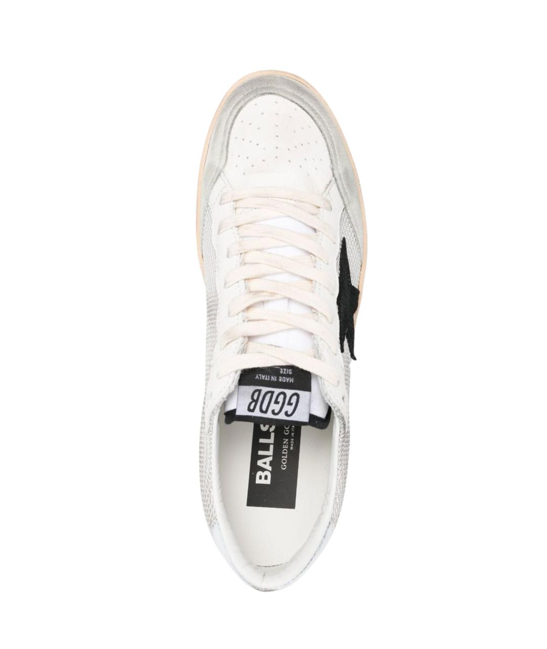 GOLDEN GOOSE Серые текстильные низкие кроссовки / кеды, фото 4
