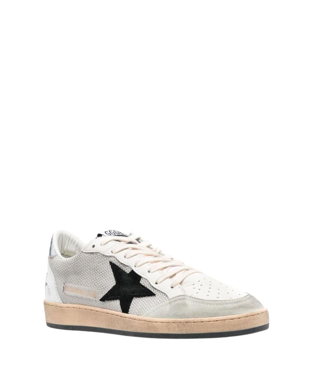 GOLDEN GOOSE Серые текстильные низкие кроссовки / кеды, фото 2
