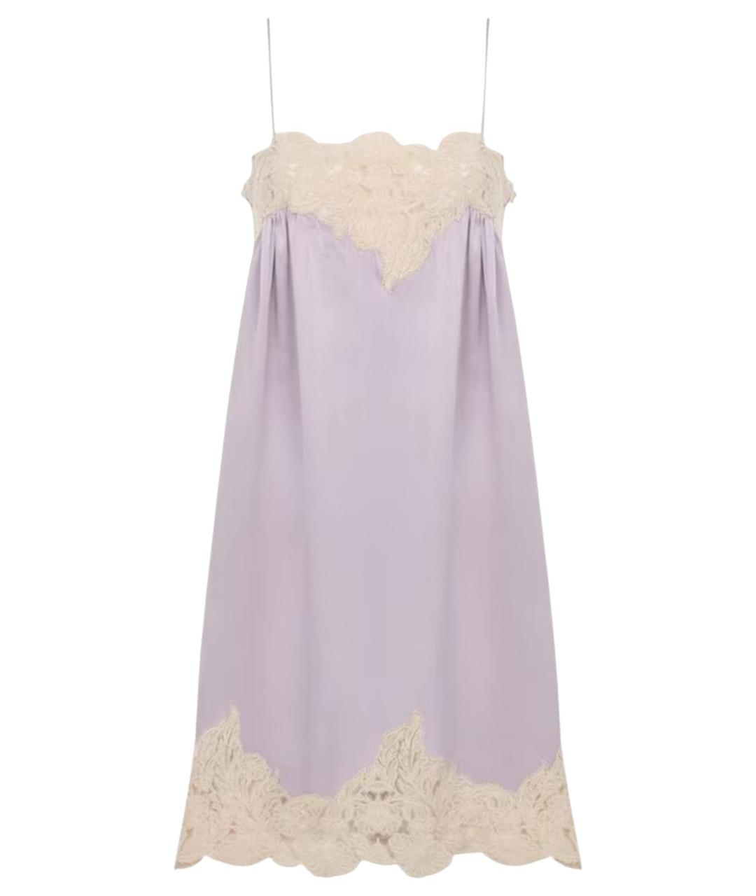 CHLOE Фиолетовое шелковое коктейльное платье, фото 1
