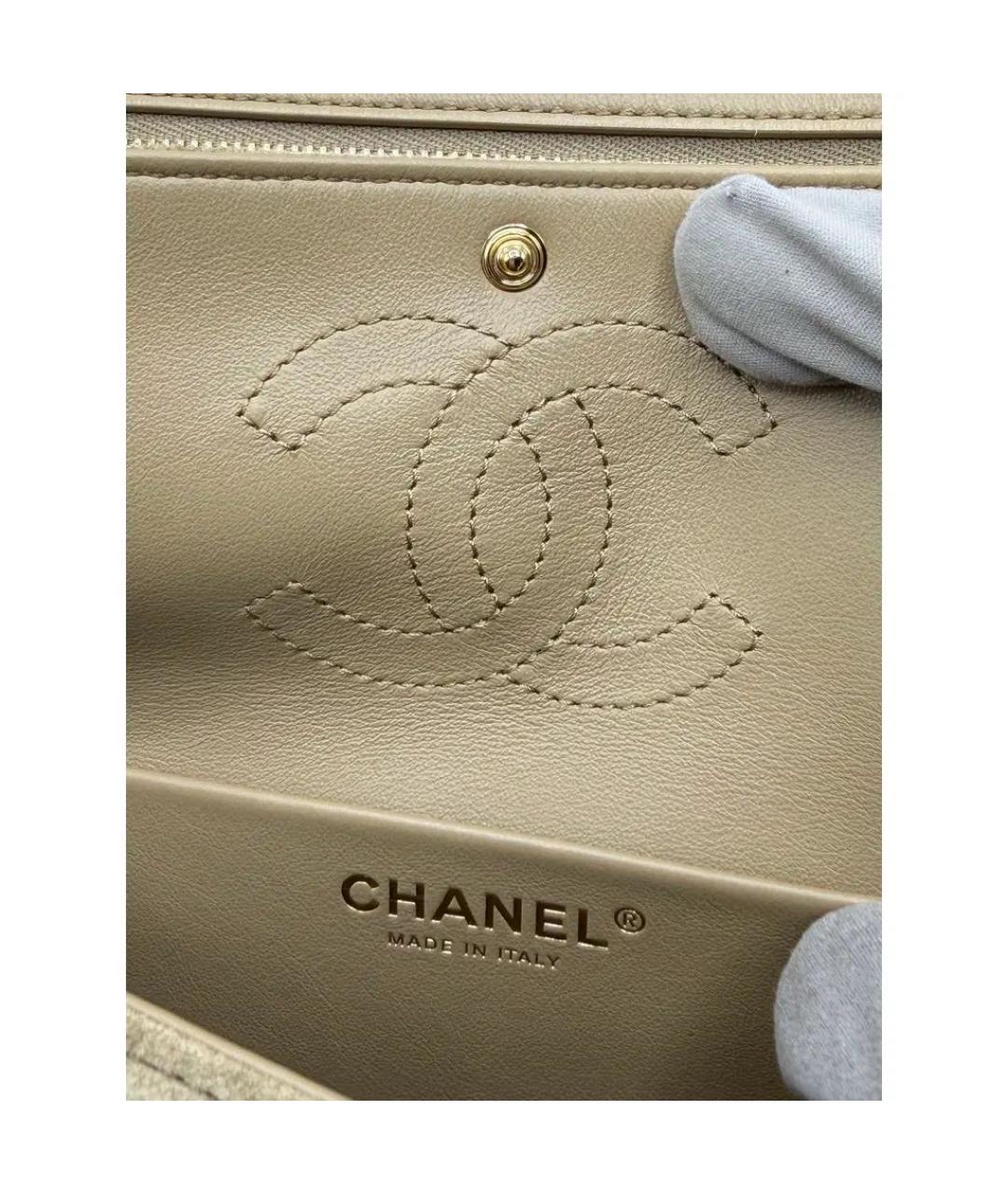 CHANEL Бежевая замшевая сумка через плечо, фото 6