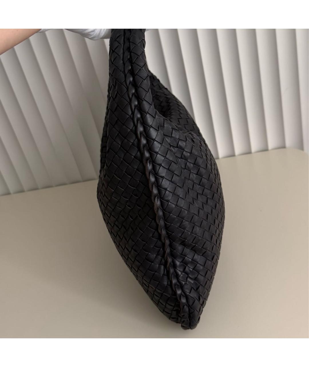 BOTTEGA VENETA Черная кожаная сумка тоут, фото 8