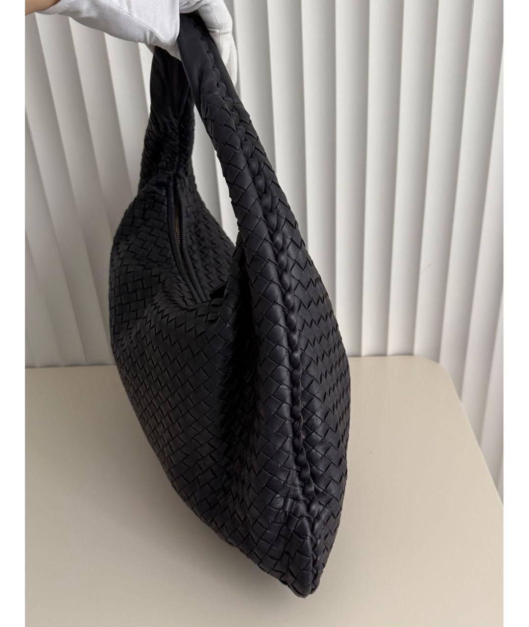 BOTTEGA VENETA Черная кожаная сумка тоут, фото 2