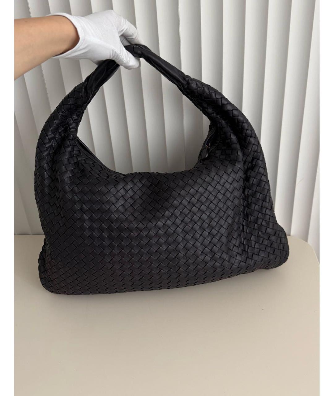 BOTTEGA VENETA Черная кожаная сумка тоут, фото 3