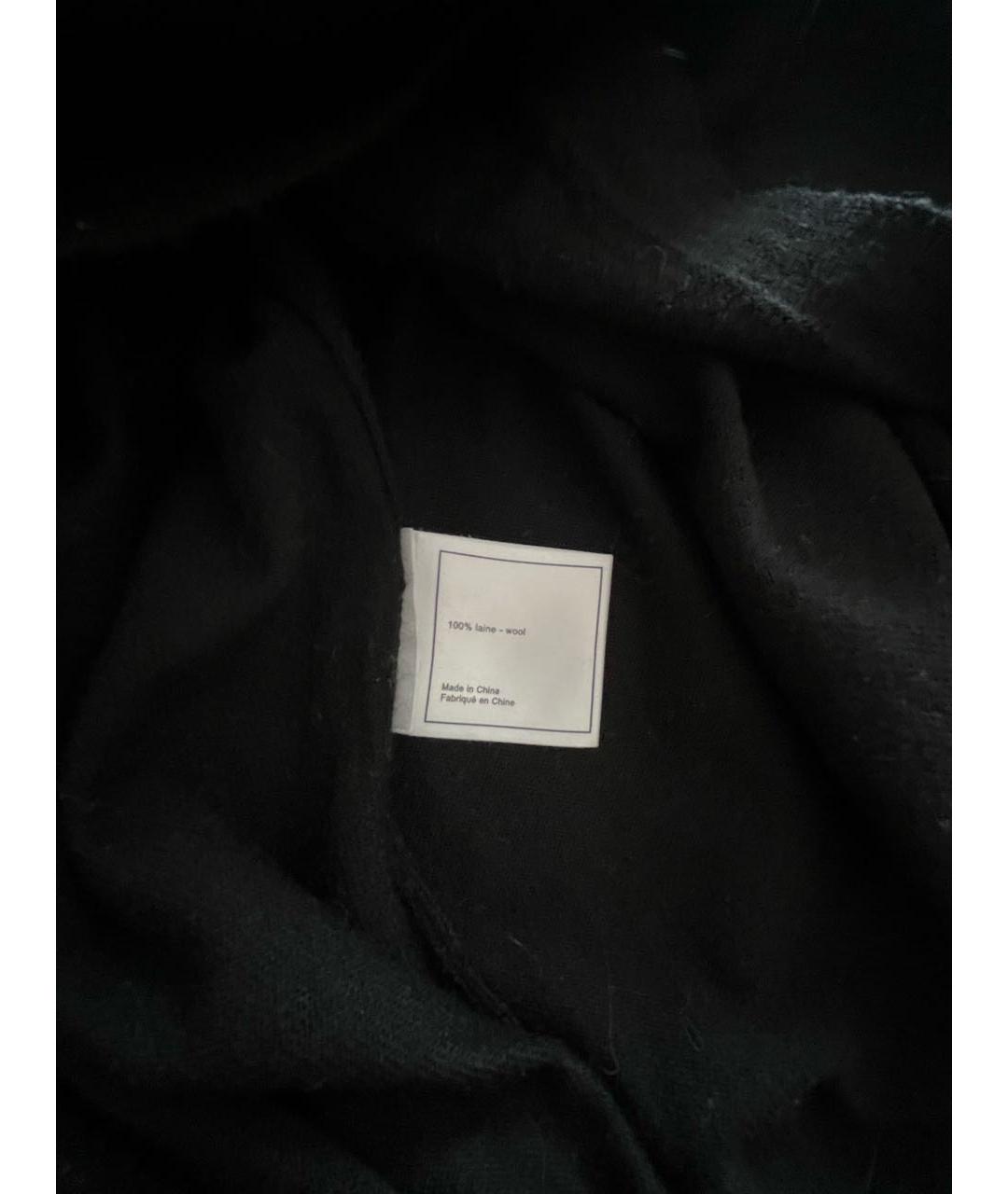 CHANEL PRE-OWNED Черная шерстяная футболка, фото 4