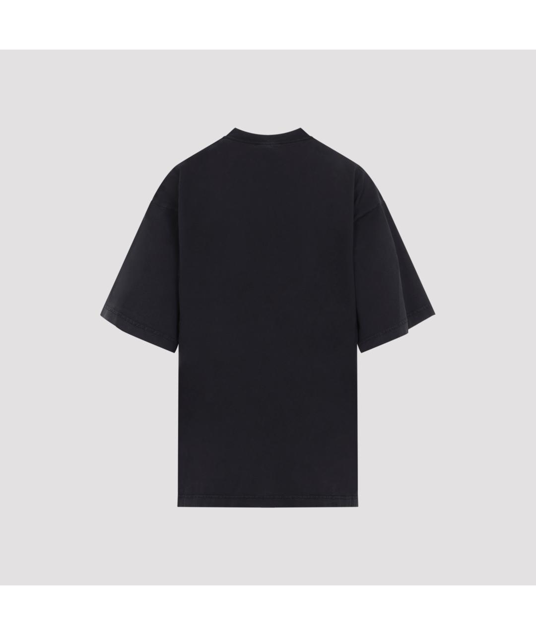 BALENCIAGA Черная хлопковая футболка, фото 3