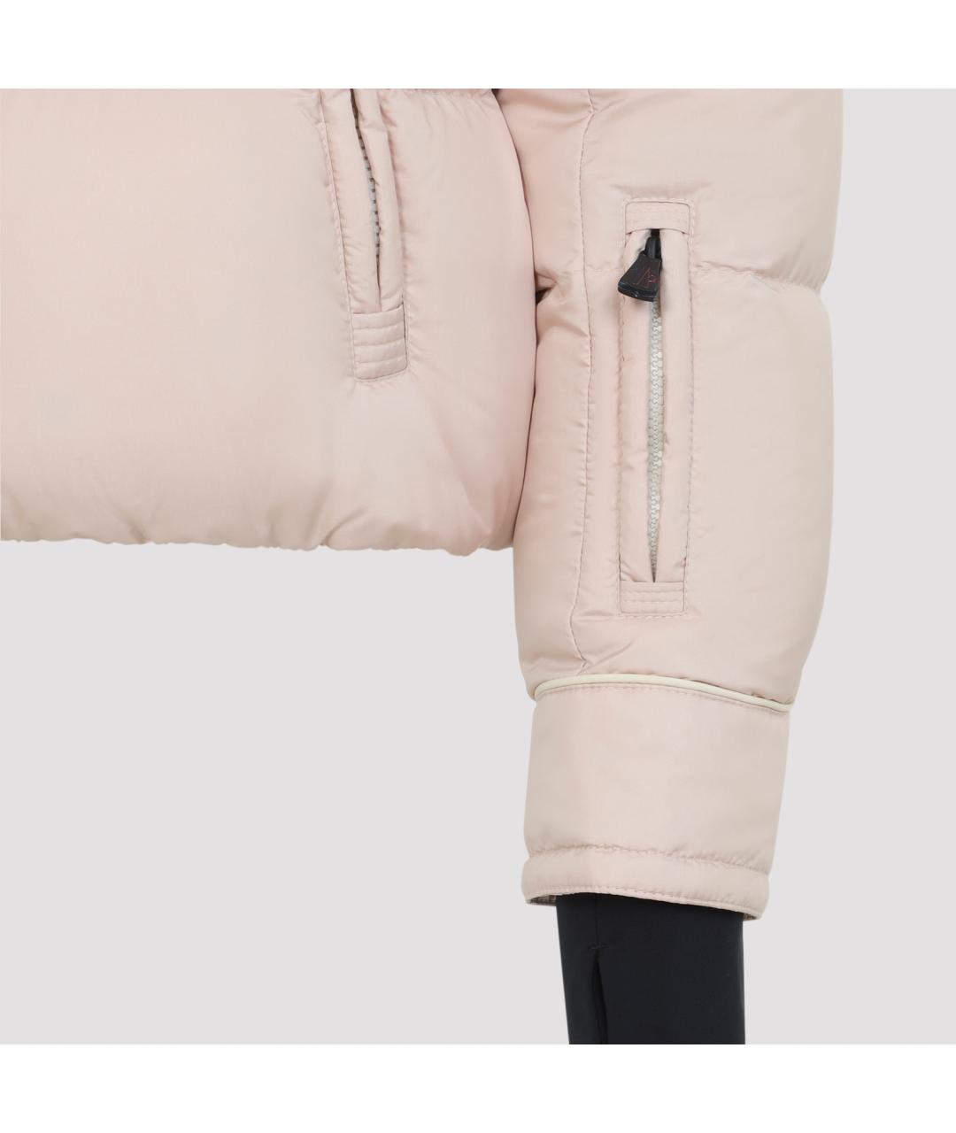 MONCLER GRENOBLE Розовый полиамидовый пуховик, фото 4