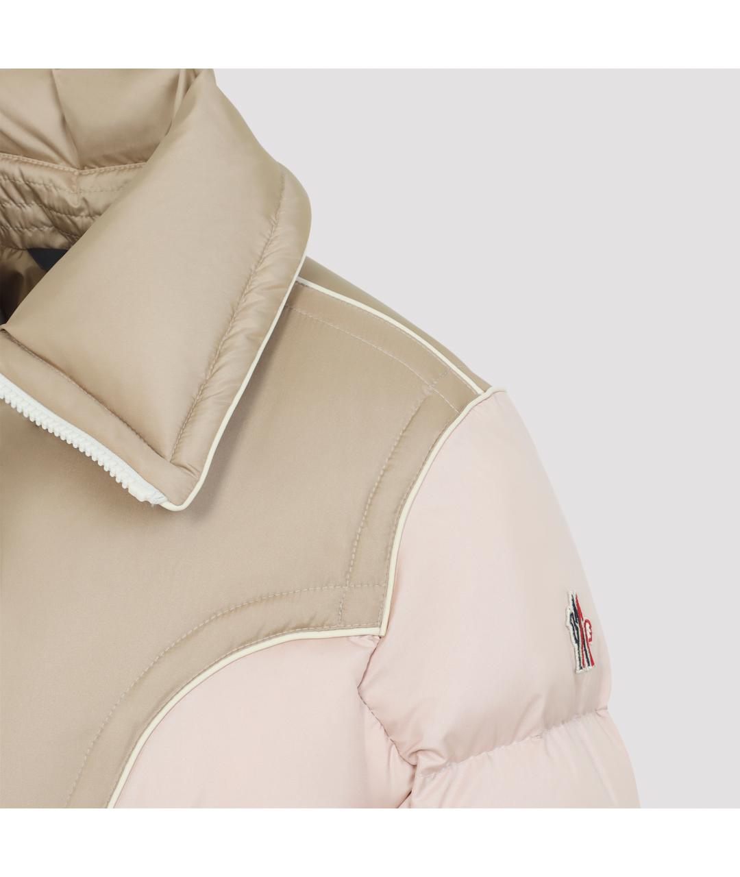 MONCLER GRENOBLE Розовый полиамидовый пуховик, фото 5