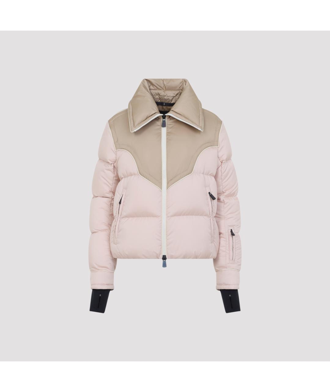 MONCLER GRENOBLE Розовый полиамидовый пуховик, фото 2