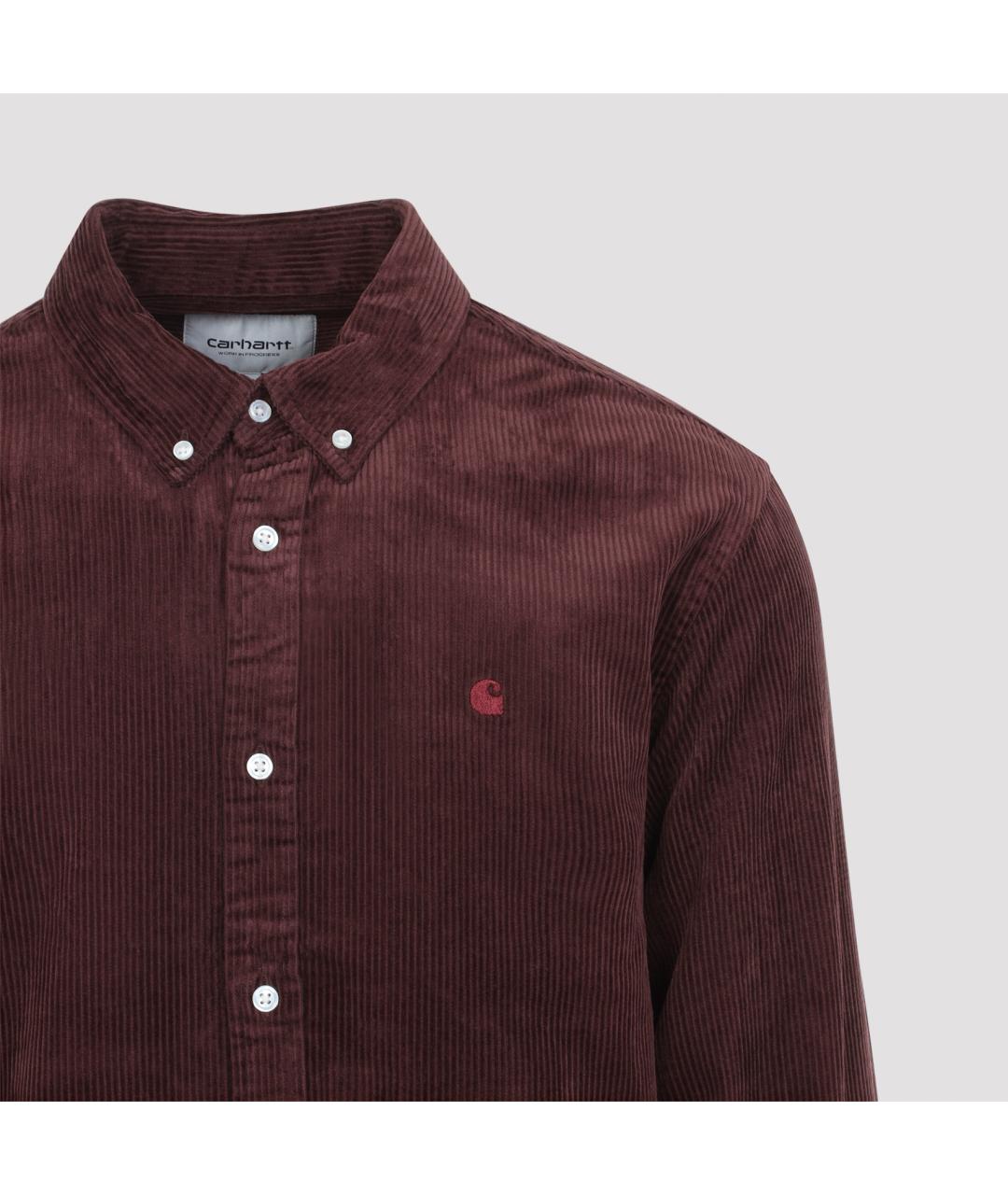 CARHARTT WIP Бордовая хлопковая кэжуал рубашка, фото 4
