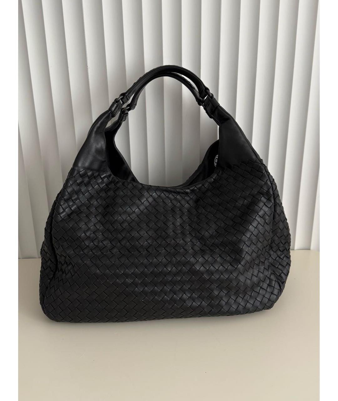 BOTTEGA VENETA Черная кожаная сумка с короткими ручками, фото 8