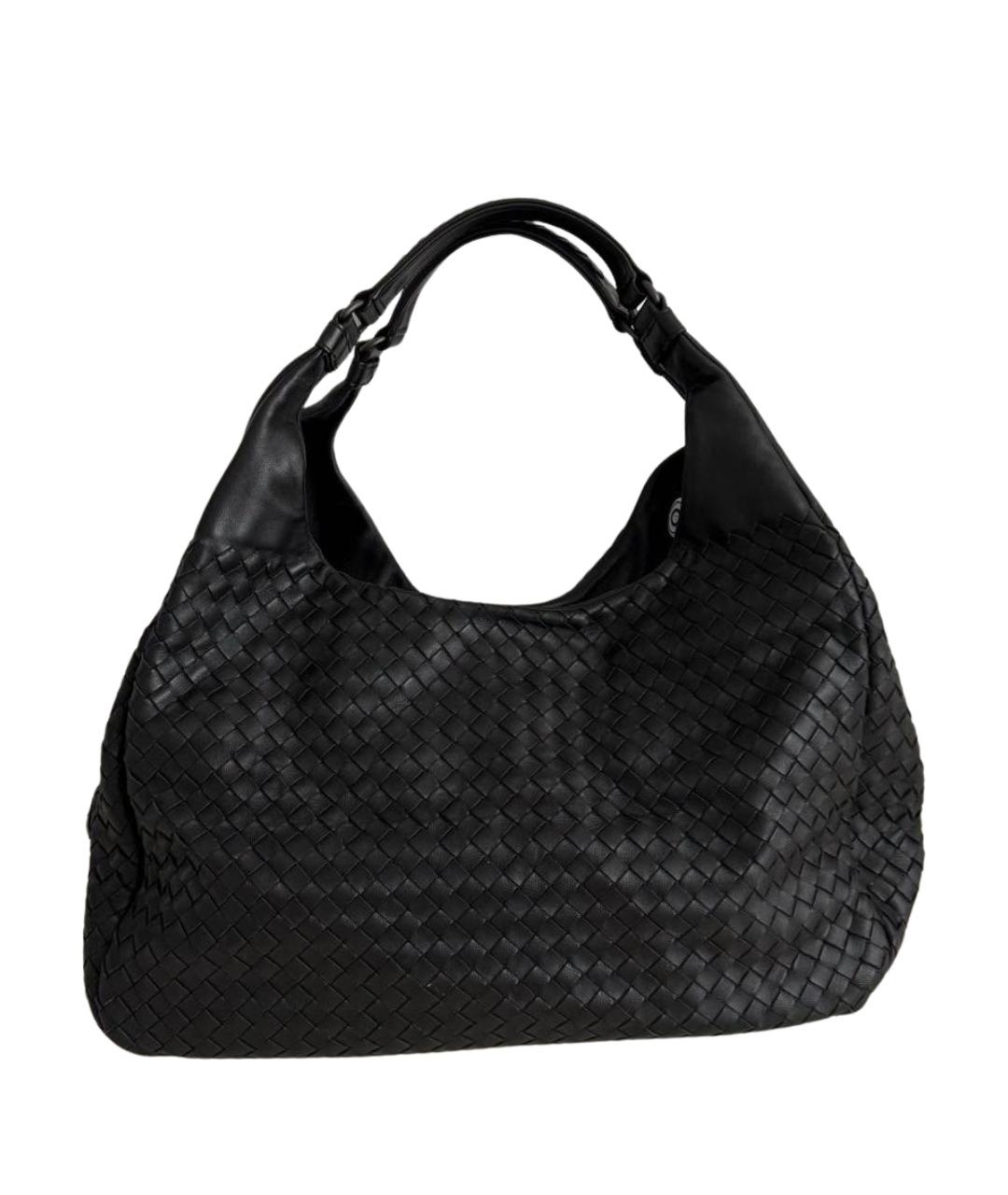 BOTTEGA VENETA Черная кожаная сумка с короткими ручками, фото 1