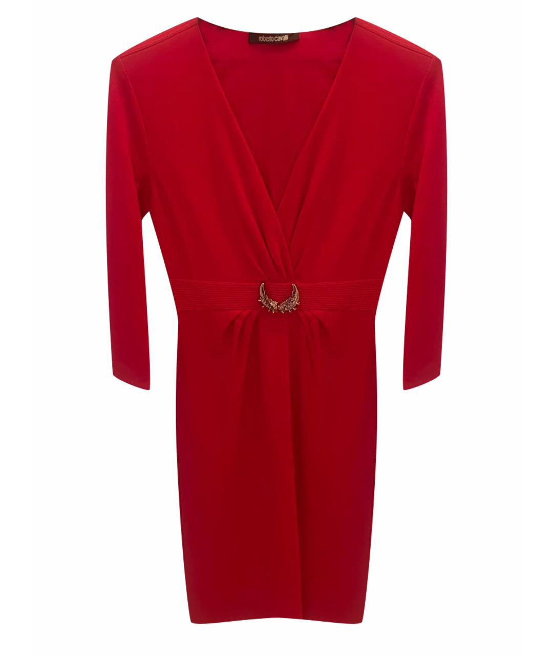 ROBERTO CAVALLI Красное вискозное платье, фото 1