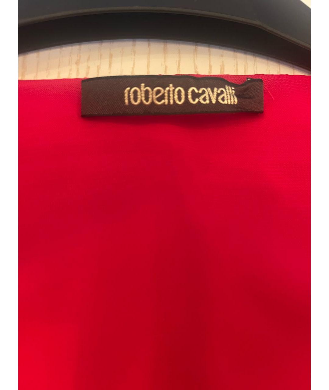 ROBERTO CAVALLI Красное вискозное платье, фото 5