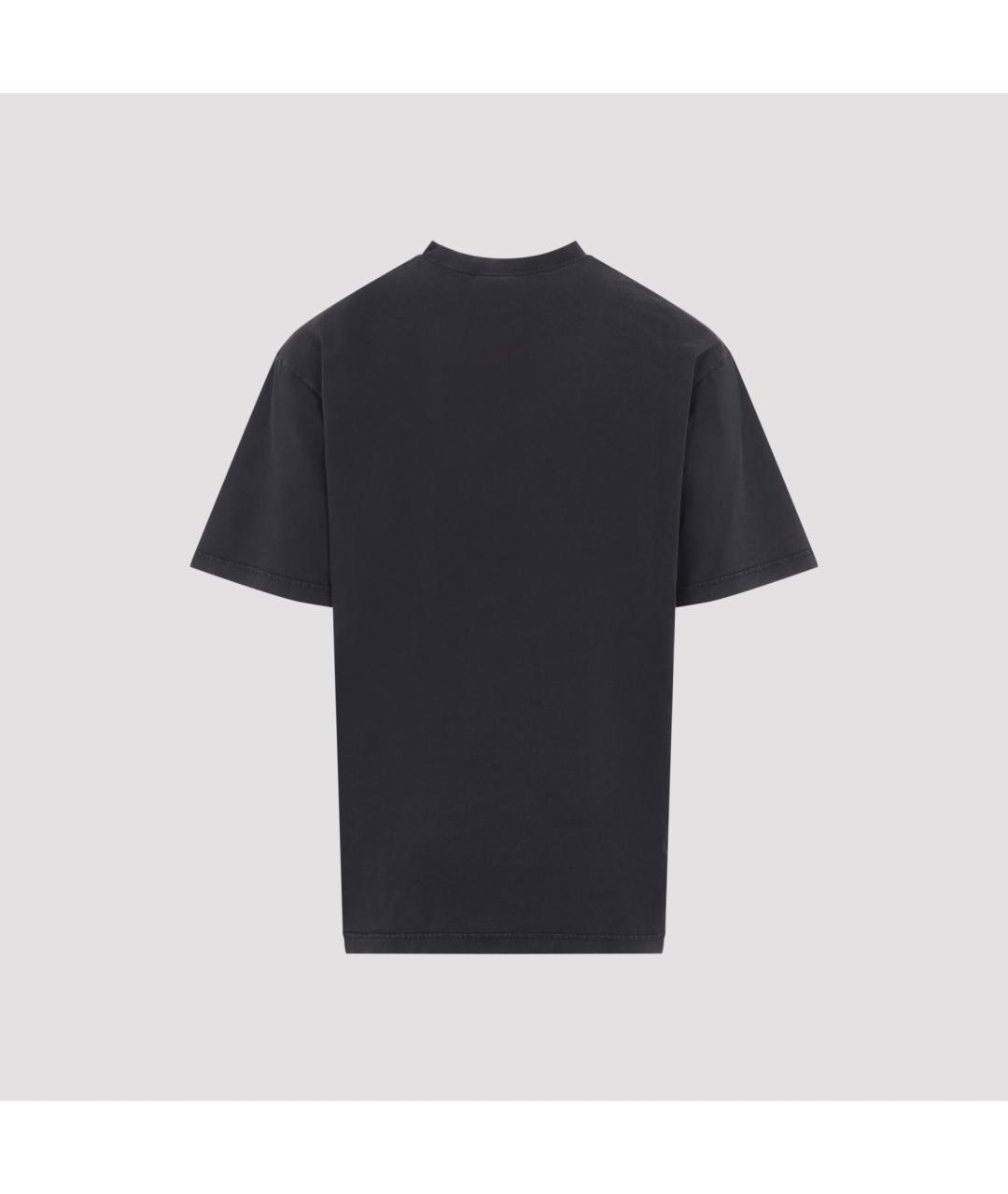 BALENCIAGA Черная хлопковая футболка, фото 3