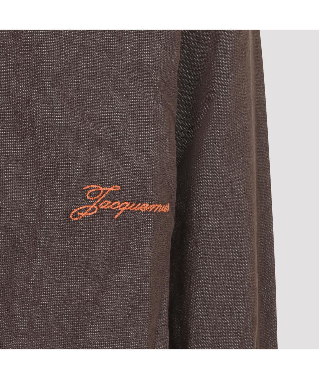 JACQUEMUS Коричневая хлопковая кэжуал рубашка, фото 4