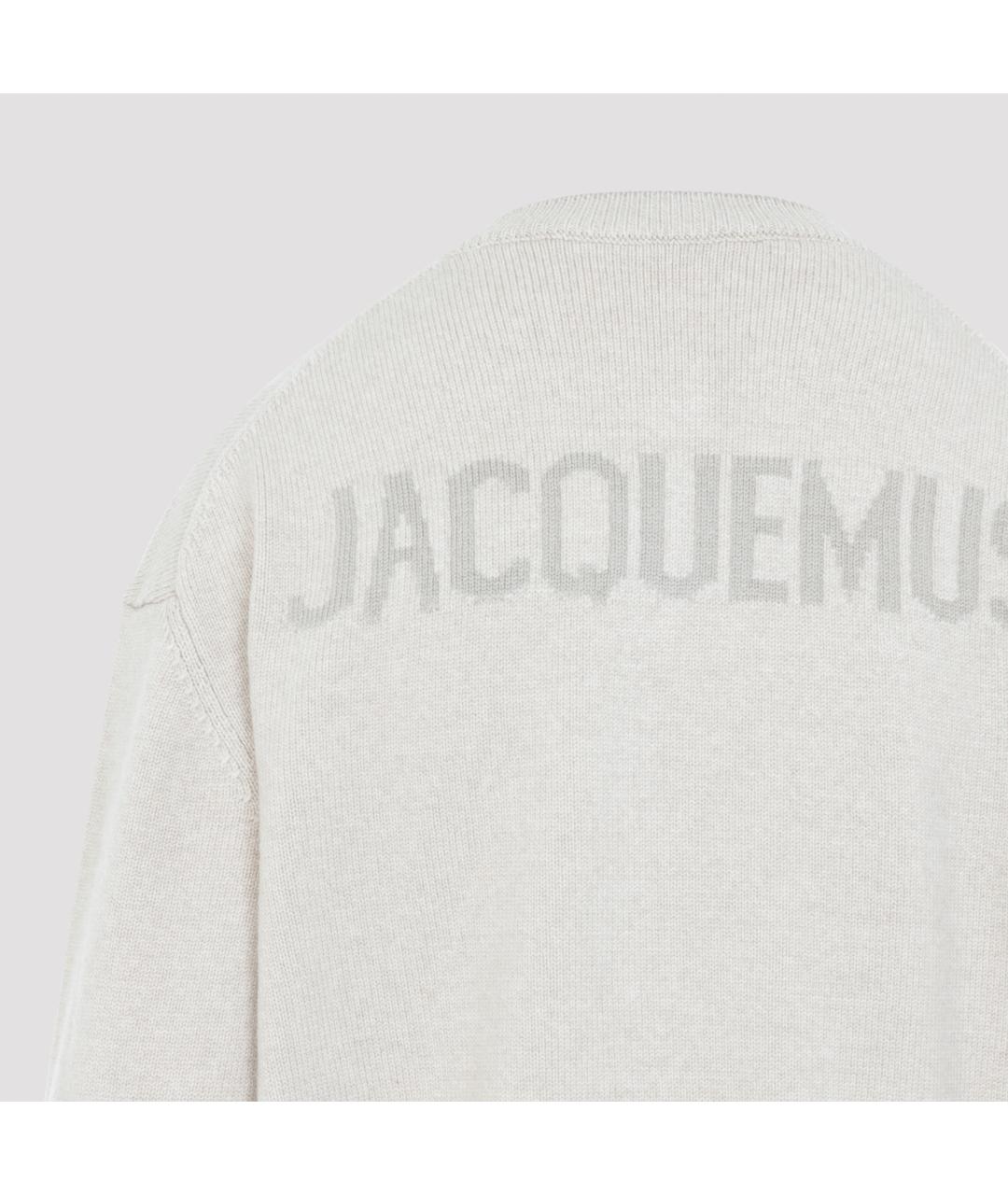 JACQUEMUS Бежевый шерстяной кардиган, фото 5