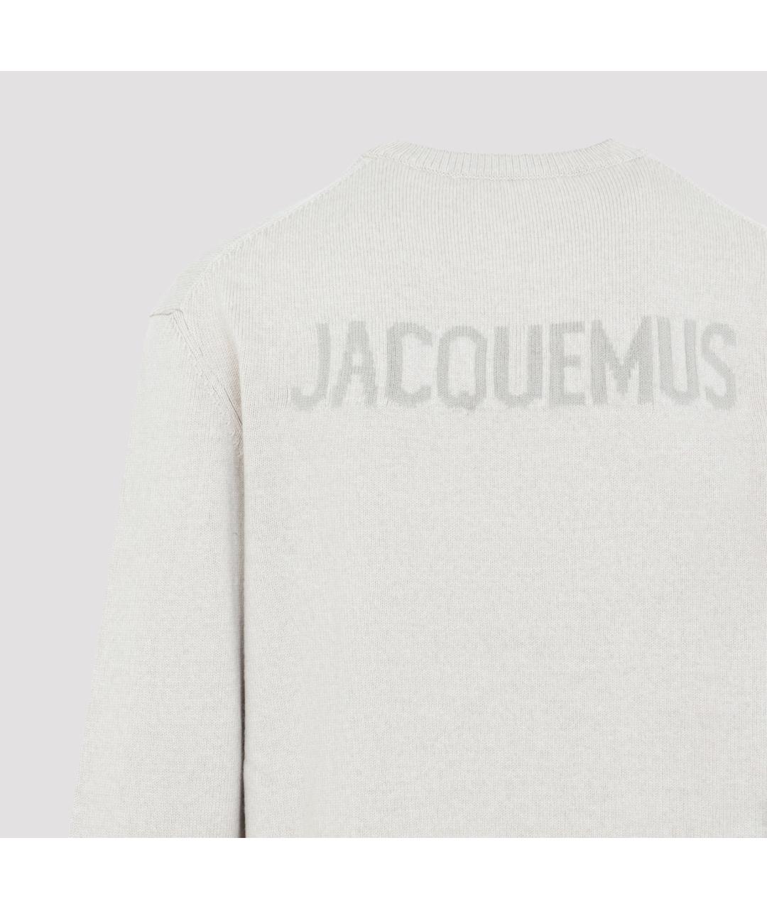 JACQUEMUS Бежевый шерстяной джемпер / свитер, фото 4