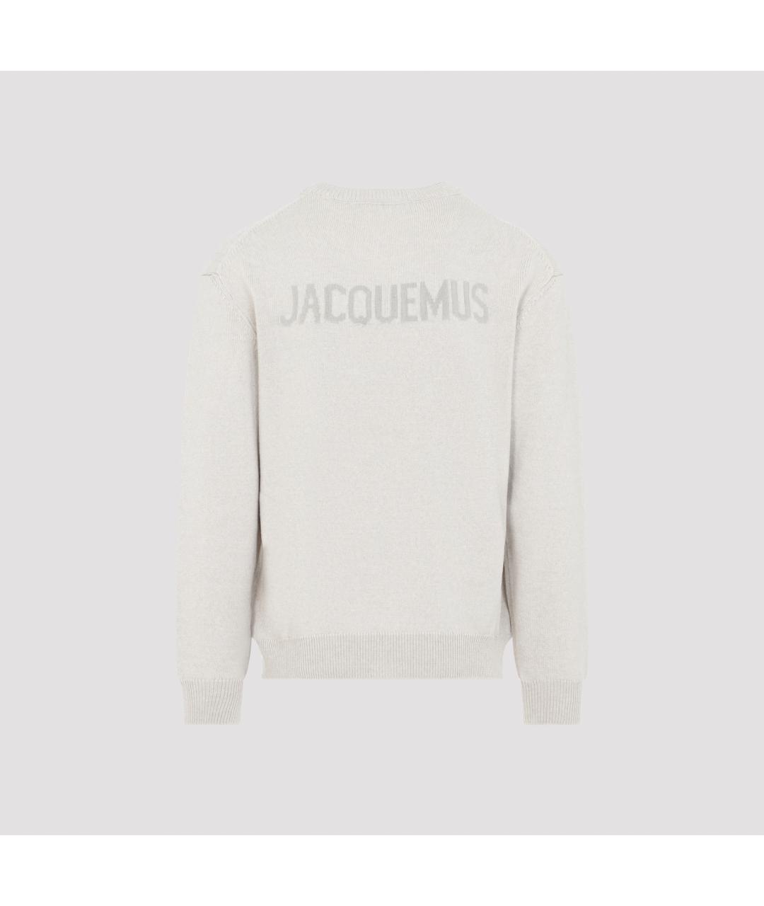 JACQUEMUS Бежевый шерстяной джемпер / свитер, фото 3