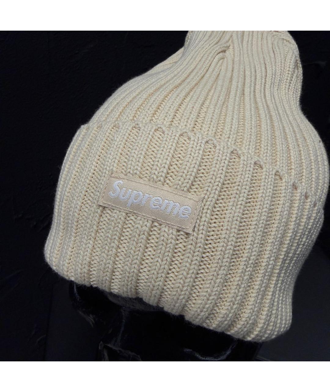 SUPREME Бежевая хлопковая шапка, фото 3