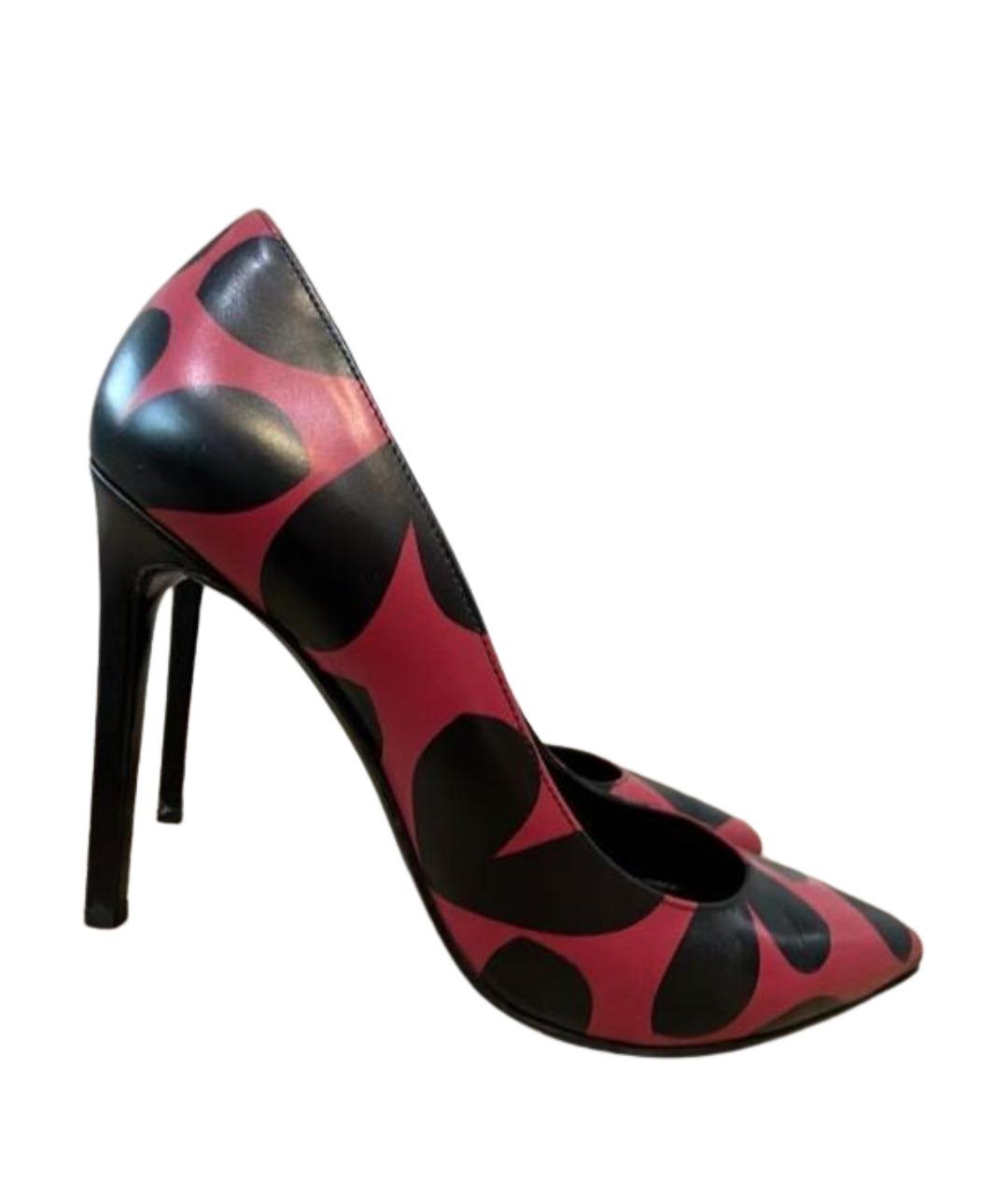 SAINT LAURENT Коралловые кожаные туфли, фото 1