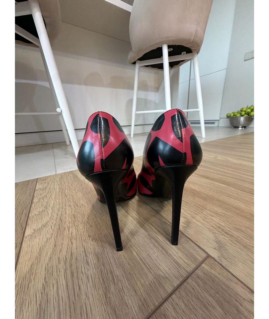 SAINT LAURENT Коралловые кожаные туфли, фото 4