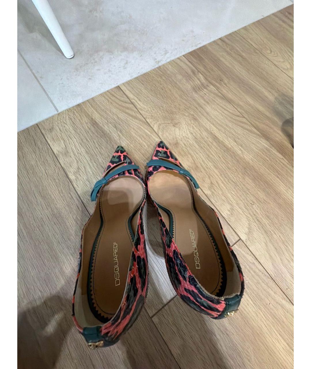 DSQUARED2 Мульти туфли из кожи питона, фото 3