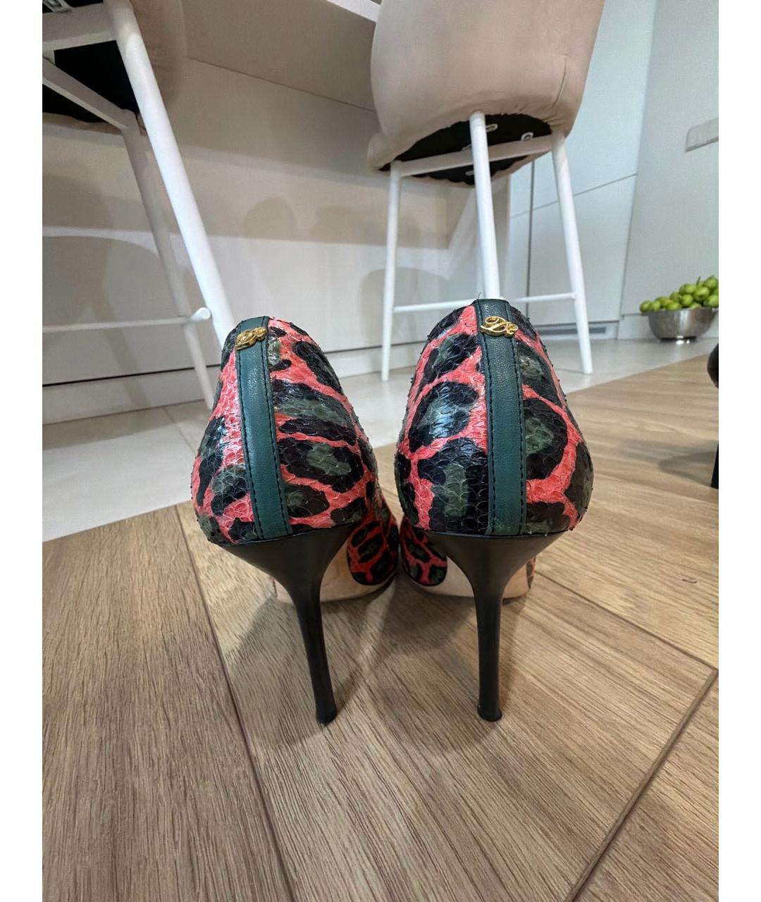 DSQUARED2 Мульти туфли из кожи питона, фото 4