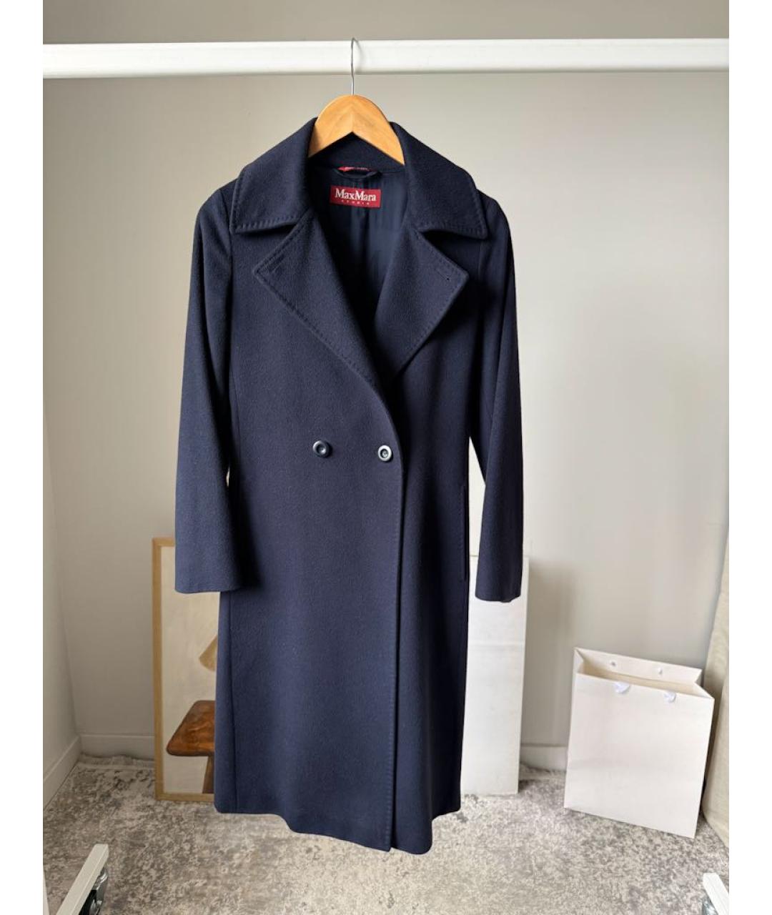 MAX MARA STUDIO Темно-синее пальто, фото 5