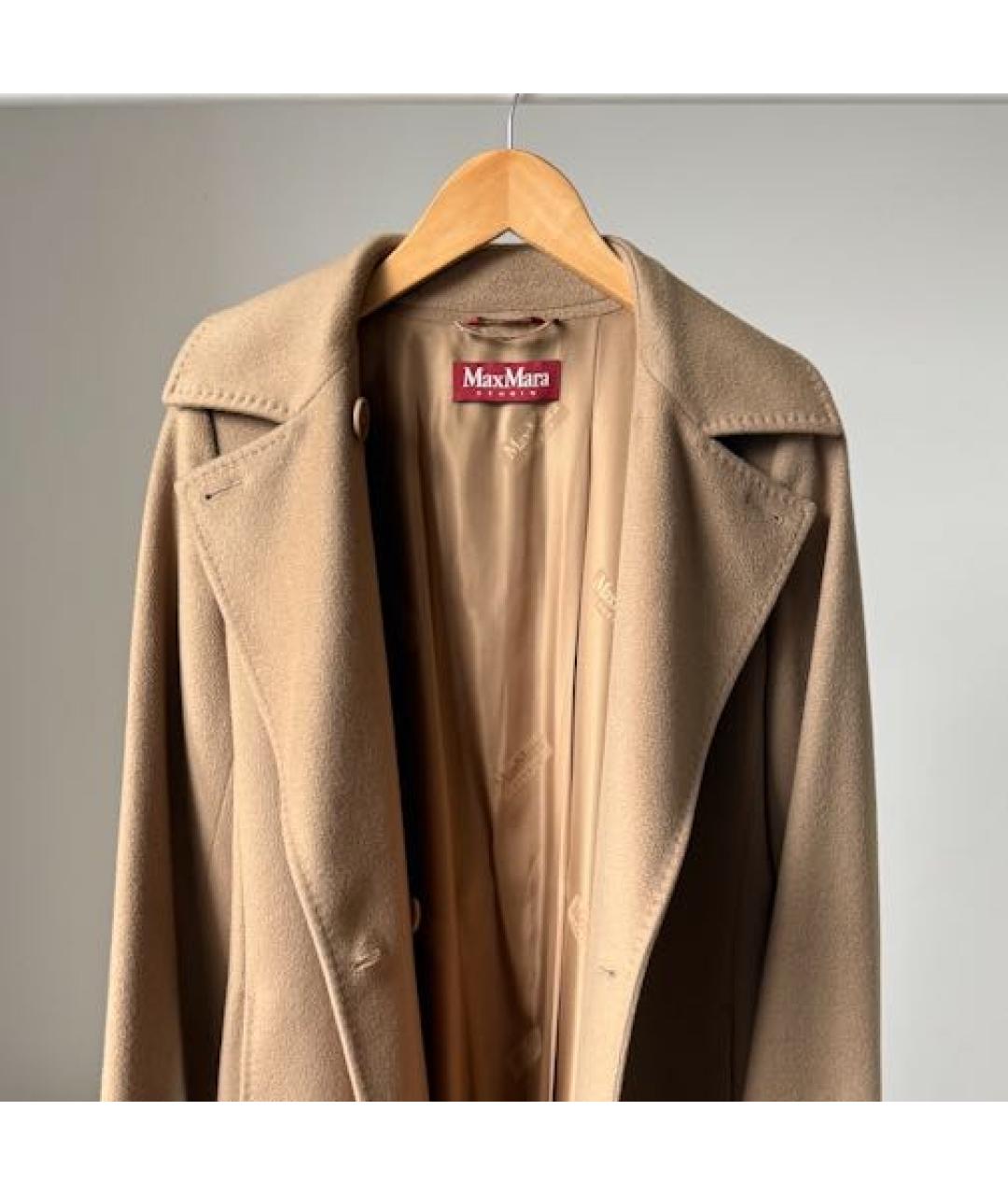 MAX MARA STUDIO Бежевое пальто, фото 3