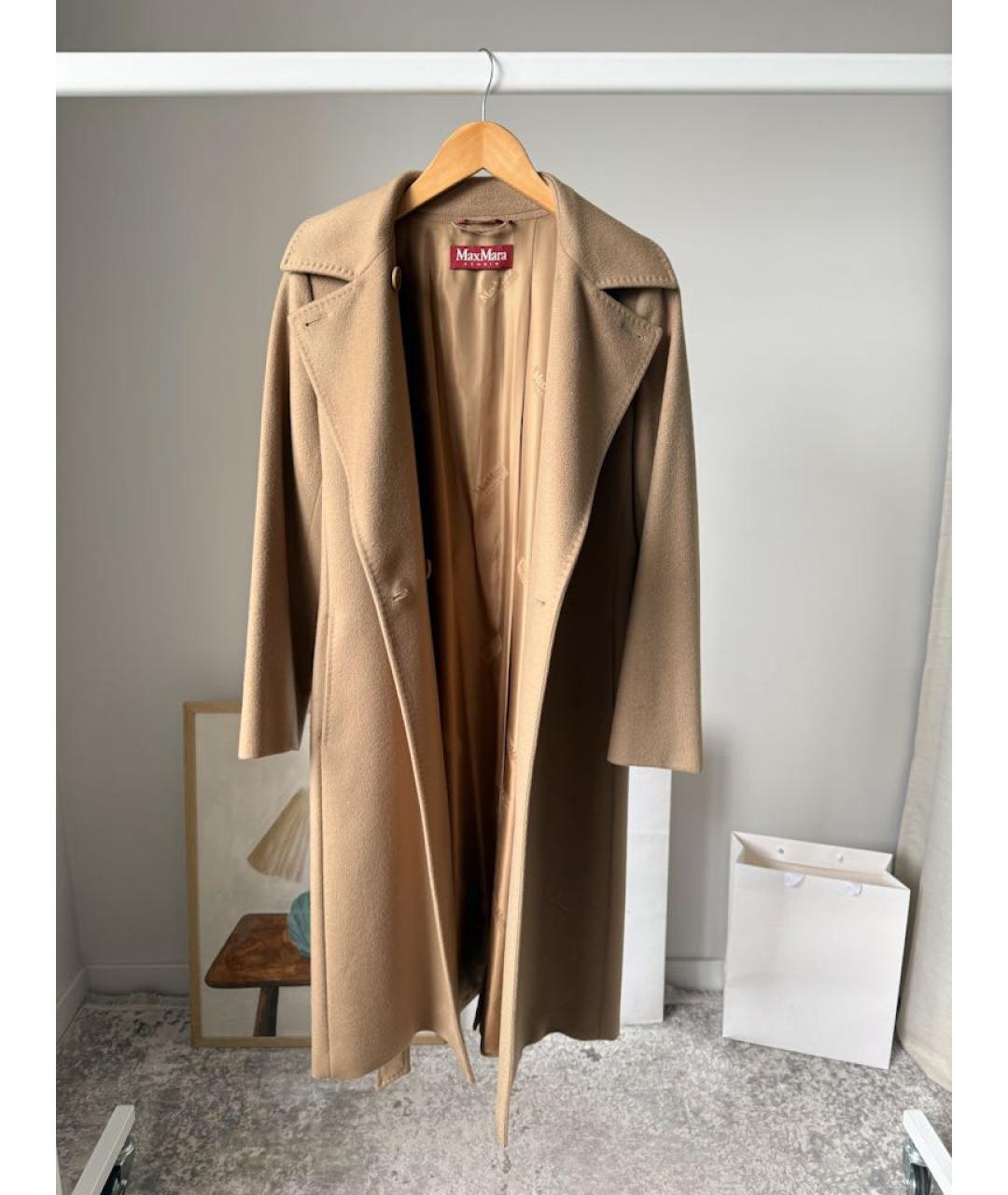 MAX MARA STUDIO Бежевое пальто, фото 5