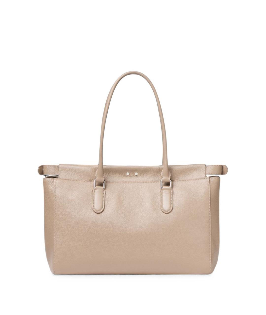 FENDI Бежевая кожаная сумка тоут, фото 1