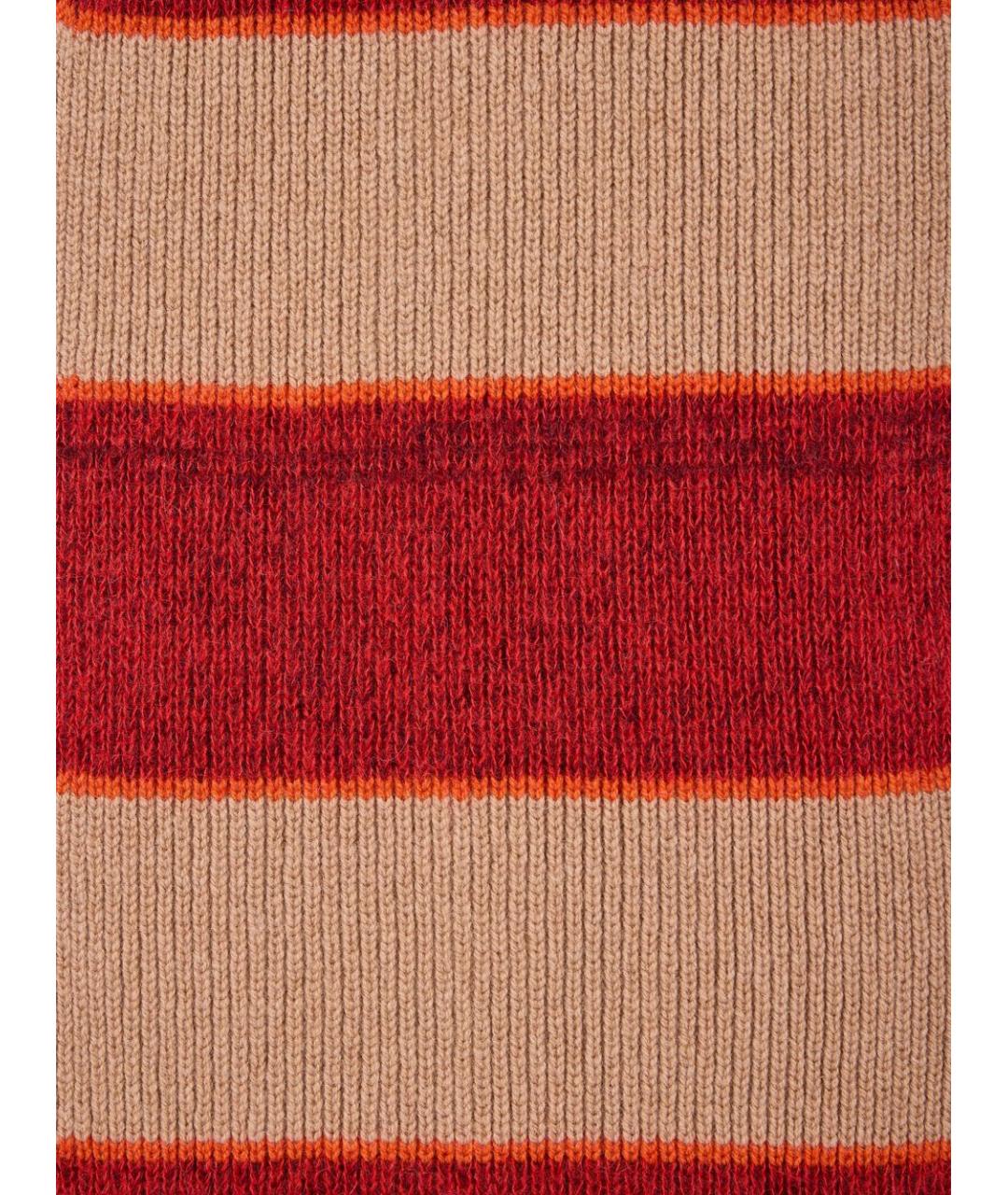 PAUL SMITH Бежевый шерстяной шарф, фото 4
