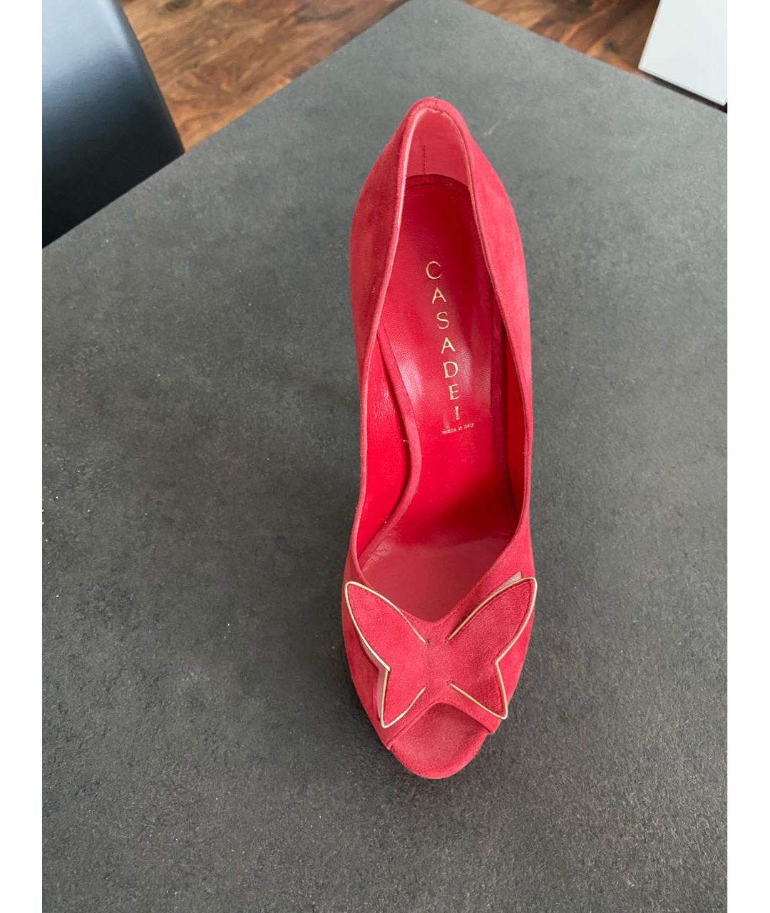 CASADEI Красные замшевые туфли, фото 4